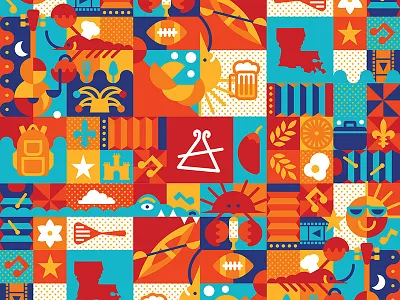 Cajun Festival Icon Pattern acadiana cajun cajun country festival graphic icon lafayette louisiana pattern