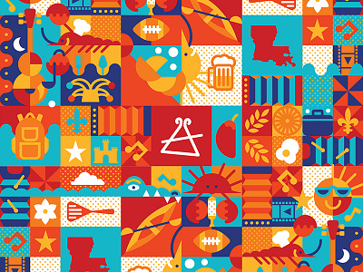 Cajun Festival Icon Pattern acadiana cajun cajun country festival graphic icon lafayette louisiana pattern