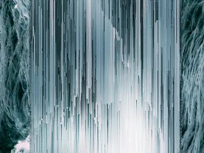 WAVE GLITCH brand color illustrator logo monogram symbol texture typography