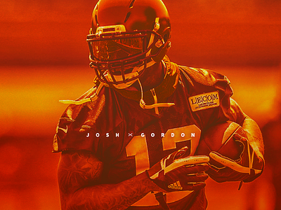 Josh Gordon art of the day browns cleveland creative designer designers digital art graphic graphic art photoshop poster design