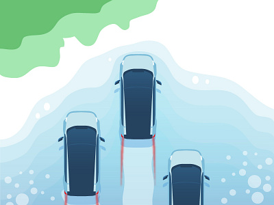 Planet Earth-03 car clean electric green illustration