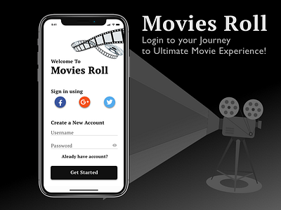 Login Movies Roll 001 dailyui login movies