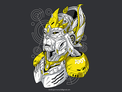 Mecha Hanoman design hanoman illustration mecha ramayana vector wayang