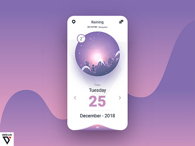 Weather Widget V2 Winter ui ux weatherwidget winterwidget