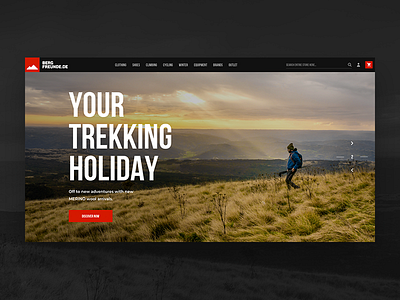 Berg Freunde redesign black clean contrast design e commerce fashion hero homepage ui ux web white