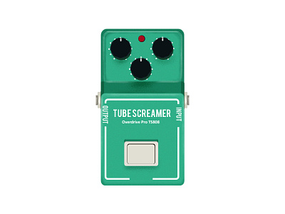 Ibanez TS808 Overdrive Pedal gear guitar guitarpedal ibanez illustration music overdrive pedal