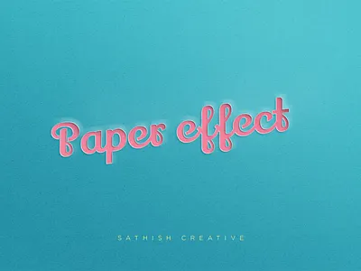 Paper Effect Graphic Design creatity creative creative design font effect graphic design illustration paper effect sathish