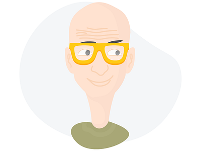 Seth Godin Character blog character illustration yellow spectacles