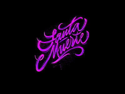 Santa Muerte calligraphy design handlettering lettering logo type