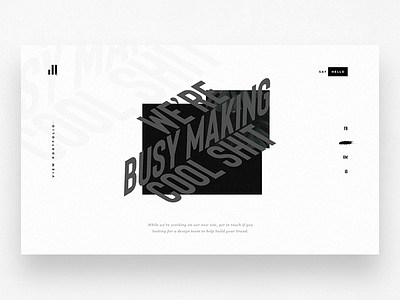 Malvah.co black and white type holding page landing page desktop mobile perspective product design ui ux website