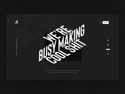 Shot #4685682 black and white type holding page landing page desktop mobile perspective product design ui ux website