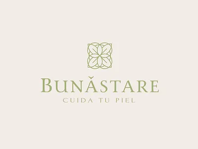 Bunastare logo application beauty branding flower green health logo skincare website