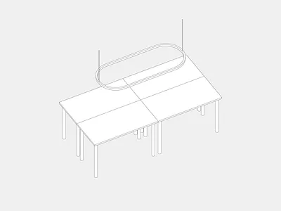 Lighting system study illustration iot isometric lighting line office outline work