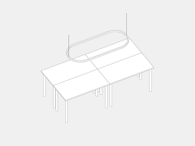 Lighting system study illustration iot isometric lighting line office outline work