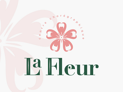 LaFleur Dance Studio Final ballet brand dance dancer fleur flower heart logo mark studio type