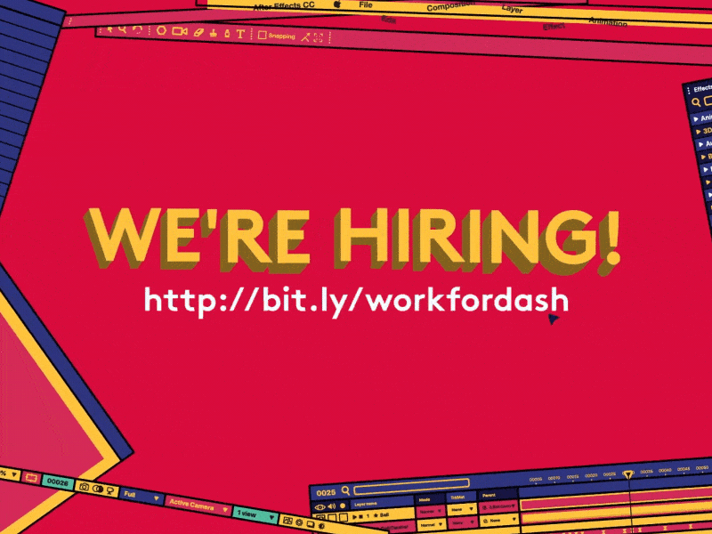 Ctrl+Alt+Delight animation animator dash hiring job motion resume work
