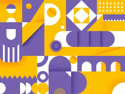 Pattern abstract geometric grain illustration modern pattern purple shape texture yellow