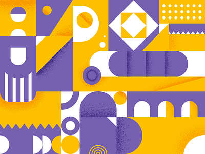 Pattern abstract geometric grain illustration modern pattern purple shape texture yellow