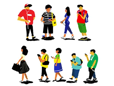 Pedestrian Doodle people