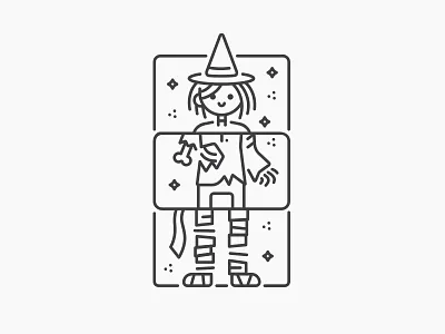 Halloween in june costume halloween illustration line art mummy witch zombie