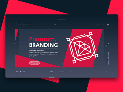 Personal Landing Page design graphic landing page personal portfolio splash template ui ux web xd