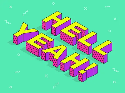 TGIF! color design font graphic design isometric isometric text typography vector