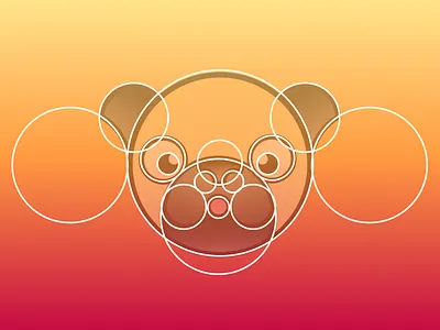Golden Ratio Pug Logo Explanation animal comic golden ratio logo logodesign pug vector
