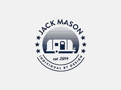 Jack Mason Airstream badge airstream badge jack mason lockup logo retro stars stripes trailer