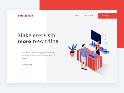 Coffee shop UI break coffee cuberto design interface payment people red shop ui ux web