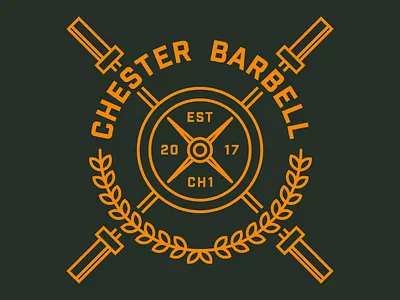 Chester Barbell barbell chester crossfit fitness gym logo powerlifting strongman