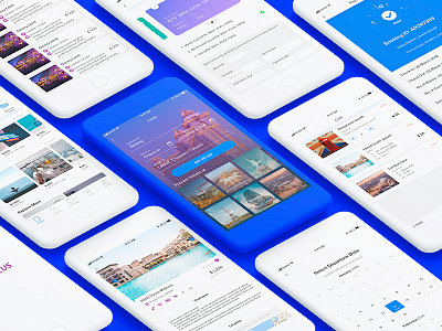 Travel Booking App app blue booking travel ui