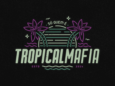TROPICALMAFIA neon palmtrees streetwear summer vector