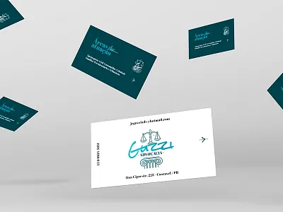 Jackson Guzzi Lawyer blue card design id visual lawyer logo