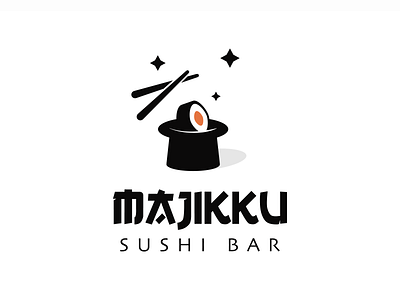 Majikku - Sushi Bar bar branding design illustrator logo magic sushi