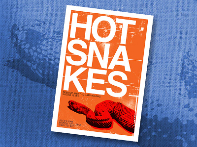 Hot Snakes Rock Poster gigposter hot snakes poster rock poster