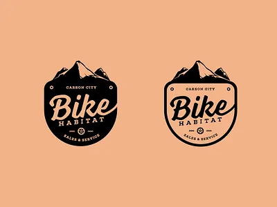 Bike Habitat Logo badge bike shop carson city identity logo mountain bike outdoor