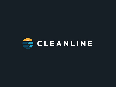 Cleanline Surf Shop barrel barreling branding illustration logo ocean point break simple surf surfing t shirt waves