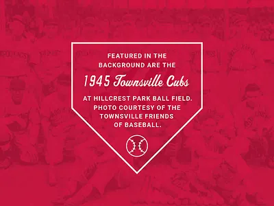 Townsville Cubs base baseball red vintage