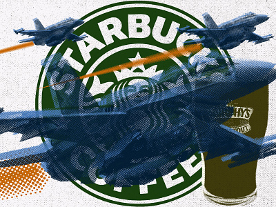 State of the Uniom 5/29 coffee design halftones illustration jets politics texture