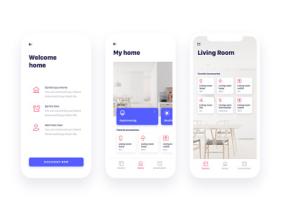 UI Kit for Smart Home IoT iot iphone x kit mobile smart home ui kit