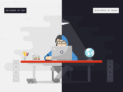 Designer by Day, Developer by Night character day designer developer night