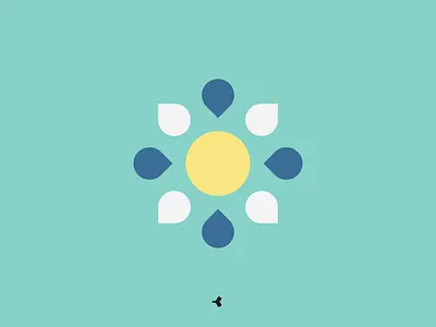 Geometric Sun | Symbol Concept circle color flat geometric graphic mark minimal sign square sun symbol symmetry
