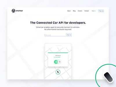 Smartcar Website api app automobile autonomous car connected developers fleet road smart smartcar vehicle