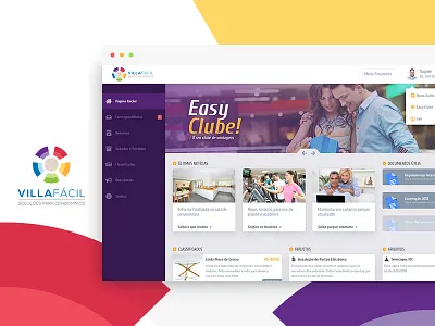 Redesign · Villa Fácil Dashboard branding cards grid layout logo notification redesign system ui ux wip