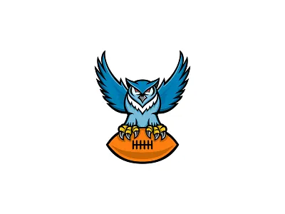Great Horned Owl American Football Mascot american football american football ball football great horned owl gridiron hoot owl mascot owl tiger owl