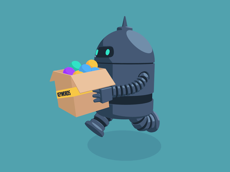 Run Robot Run! bot box keywords mascot robot run run cycle seo