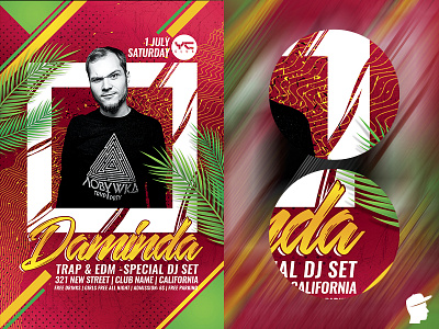 Electro Dj Flyer Template africa artist daminda dj event dj flyer dj flyer template dj set electro dj electronic fall festival hot
