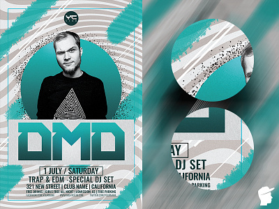 Electro Dj Poster 5 Flyer Template artist concert daminda dj event dj flyer dj flyer template dj set electro dj electronic fall festival