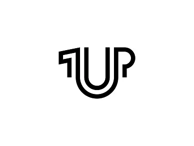 1Up 1up connection esports service logo minimal