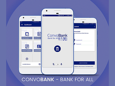 Convobank application google android illustration interaction design mockup photoshop uiux